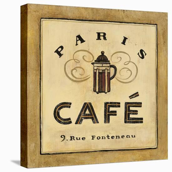 Parisienne Cafe-Angela Staehling-Stretched Canvas