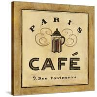 Parisienne Cafe-Angela Staehling-Stretched Canvas