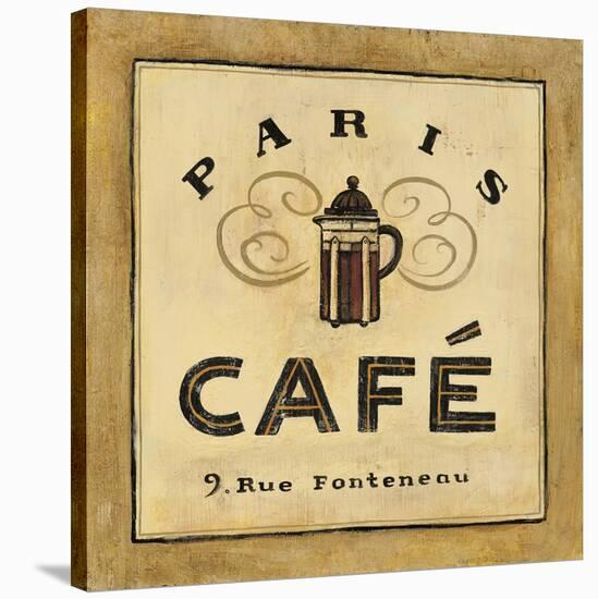 Parisienne Cafe-Angela Staehling-Stretched Canvas