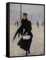 Parisienne, place de la Concorde-Jean Béraud-Framed Stretched Canvas