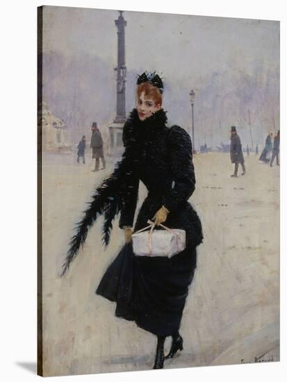 Parisienne, place de la Concorde-Jean Béraud-Stretched Canvas