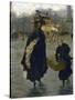 Parisiennes sur la place de la Concorde-Giuseppe De Nittis-Stretched Canvas