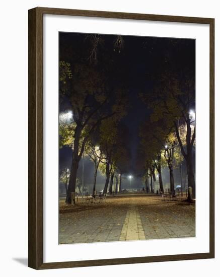 Park at Night, Padua, Italy-Chuck Haney-Framed Photographic Print