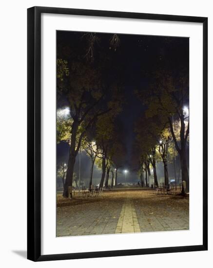 Park at Night, Padua, Italy-Chuck Haney-Framed Photographic Print