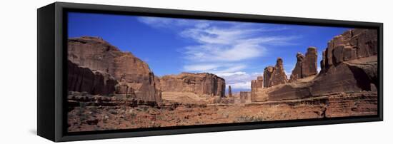 Park Avenue, Arches National Park, Moab, Utah, United States of America (U.S.A.), North America-Lee Frost-Framed Stretched Canvas