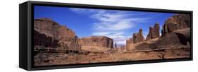 Park Avenue, Arches National Park, Moab, Utah, United States of America (U.S.A.), North America-Lee Frost-Framed Stretched Canvas
