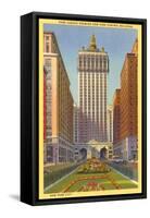 Park Avenue, New York Central Building, New York City-null-Framed Stretched Canvas