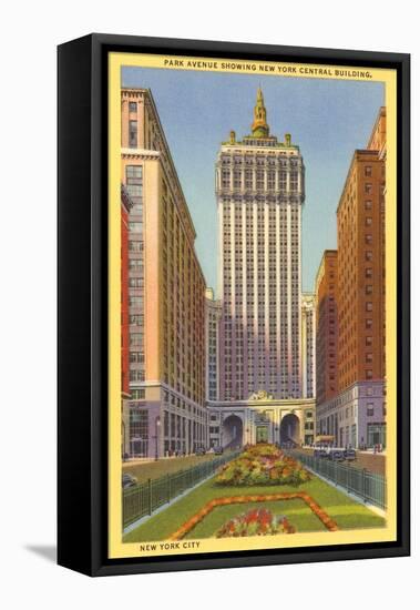 Park Avenue, New York Central Building, New York City-null-Framed Stretched Canvas