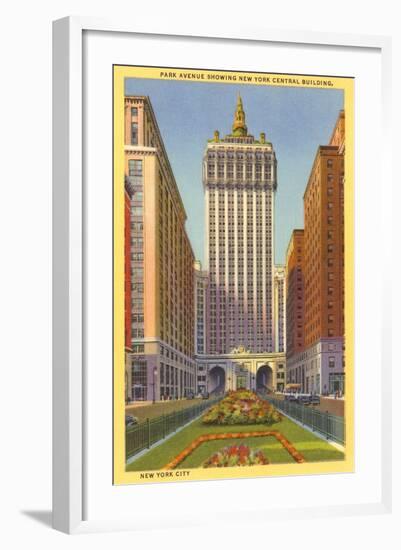 Park Avenue, New York Central Building, New York City-null-Framed Art Print