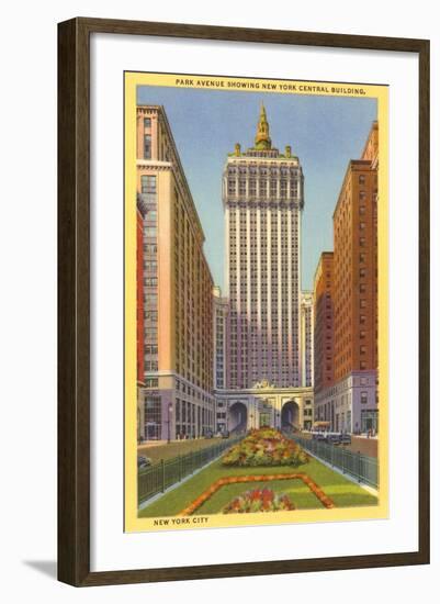 Park Avenue, New York Central Building, New York City-null-Framed Art Print