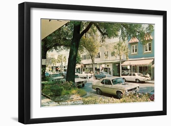 Park Avenue, Winter Park-null-Framed Art Print