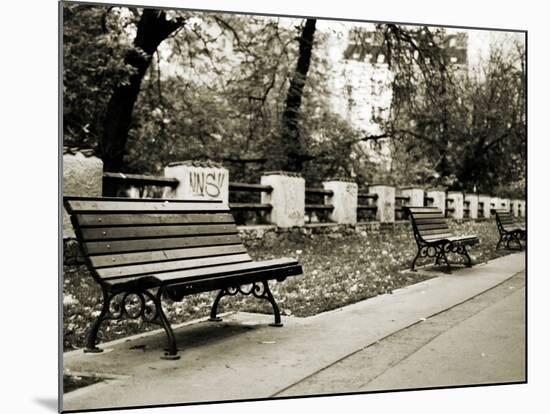 Park Benches-Katrin Adam-Mounted Photographic Print