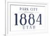 Park City, Utah - Established Date (Blue)-Lantern Press-Framed Premium Giclee Print