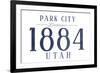 Park City, Utah - Established Date (Blue)-Lantern Press-Framed Premium Giclee Print