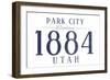 Park City, Utah - Established Date (Blue)-Lantern Press-Framed Art Print
