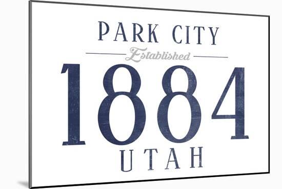 Park City, Utah - Established Date (Blue)-Lantern Press-Mounted Art Print