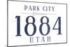 Park City, Utah - Established Date (Blue)-Lantern Press-Mounted Art Print