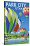 Park City, Utah - Hot Air Balloons-Lantern Press-Stretched Canvas