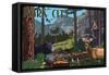 Park City, Utah - Wildlife Utopia-Lantern Press-Framed Stretched Canvas