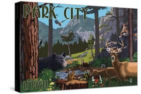 Park City, Utah - Wildlife Utopia-Lantern Press-Stretched Canvas