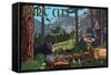 Park City, Utah - Wildlife Utopia-Lantern Press-Framed Stretched Canvas