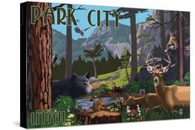Park City, Utah - Wildlife Utopia-Lantern Press-Stretched Canvas