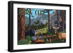 Park City, Utah - Wildlife Utopia-Lantern Press-Framed Art Print