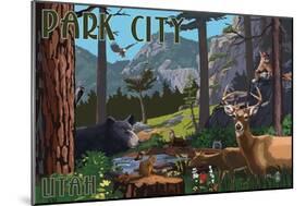 Park City, Utah - Wildlife Utopia-Lantern Press-Mounted Art Print