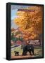 Park Entrance and Bear Family - Great Smoky Mountains National Park, TN-null-Framed Poster
