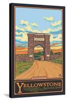 Park Entrance Arch, Yellowstone National Park, Wyoming-Lantern Press-Stretched Canvas