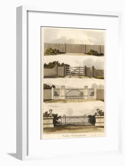 Park Entrance Gates-null-Framed Art Print