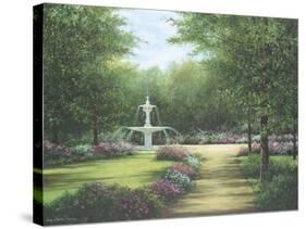 Park Fountain-Lene Alston Casey-Stretched Canvas