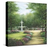 Park Fountain-Lene Alston Casey-Stretched Canvas