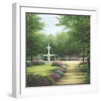 Park Fountain-Lene Alston Casey-Framed Art Print