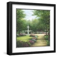 Park Fountain-Lene Alston Casey-Framed Art Print