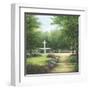 Park Fountain-Lene Alston Casey-Framed Art Print