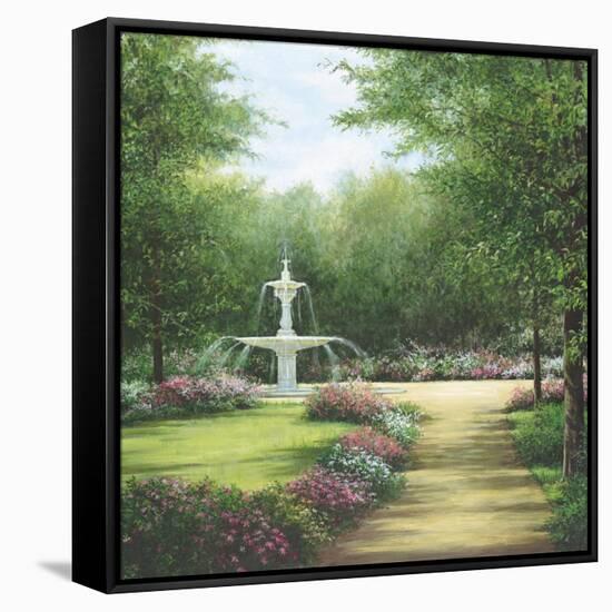 Park Fountain-Lene Alston Casey-Framed Stretched Canvas