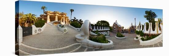 Park Guell, Barcelona, Catalonia, Spain-null-Stretched Canvas