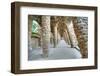 Park Guell Colonnaded Footpath, Barcelona, Spain-Rob Tilley-Framed Photographic Print