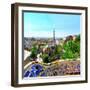 Park-Guell in Barcelona, Spain.-Vladitto-Framed Photographic Print