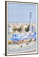 Park Guell Terrace, Barcelona, Spain-Rob Tilley-Framed Premium Photographic Print