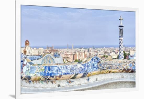 Park Guell Terrace, Barcelona, Spain-Rob Tilley-Framed Photographic Print