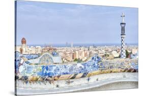 Park Guell Terrace, Barcelona, Spain-Rob Tilley-Stretched Canvas