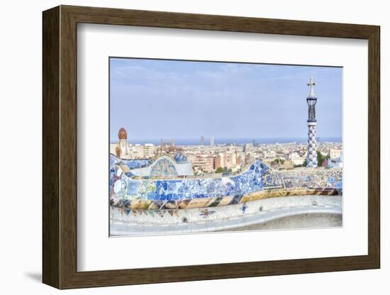 Park Guell Terrace, Barcelona, Spain-Rob Tilley-Framed Photographic Print