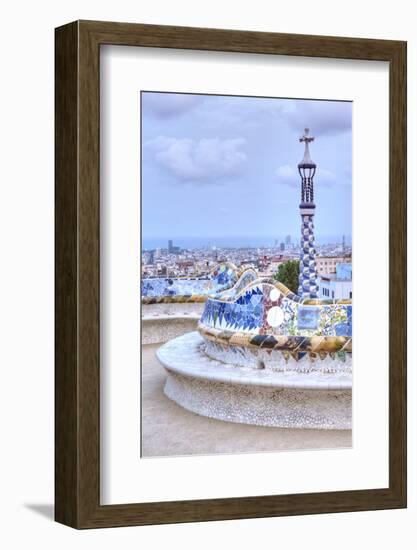 Park Guell Terrace, Barcelona, Spain-Rob Tilley-Framed Photographic Print