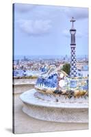 Park Guell Terrace, Barcelona, Spain-Rob Tilley-Stretched Canvas