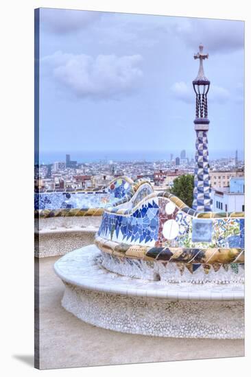 Park Guell Terrace, Barcelona, Spain-Rob Tilley-Stretched Canvas