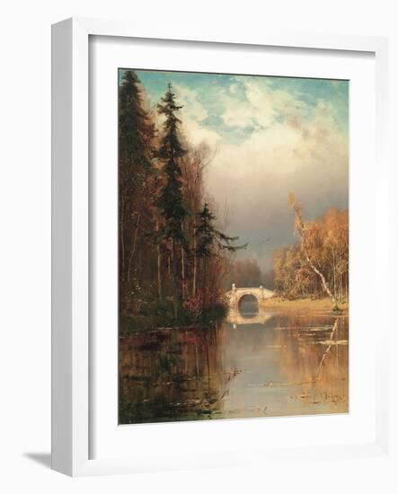 Park in Autumn, 1893-Juli Julievich Klever-Framed Premium Giclee Print