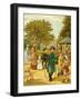 Park in Paris in late 19th century-Thomas Crane-Framed Giclee Print