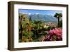 Park in the District of Orselina with View of the Town and Lake, Locarno, Switzerland-null-Framed Art Print